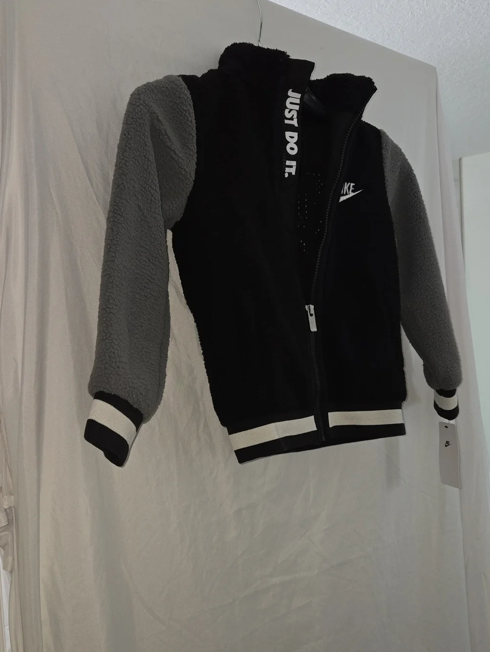 Nike Black & Gray Varsity Jacket for Kids
